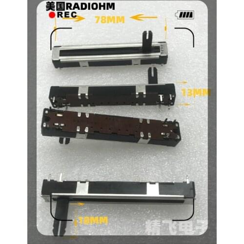 Original new 100% audio straight sliding potentiometer 78MM 4K7A shaft length 15MM (SWITCH)