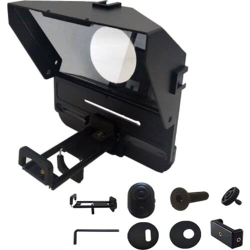 Portable Teleprompter Phone Recording Portable Inscriber Mobile Teleprompter with Remote Control for Phone Tablet iPad