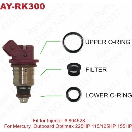 Free Shipping Fuel Injector Service Kits for Mercury Outboard Optimax 225HP 115/125HP 155HP Repair Kit For 804528 (AY-RK300)