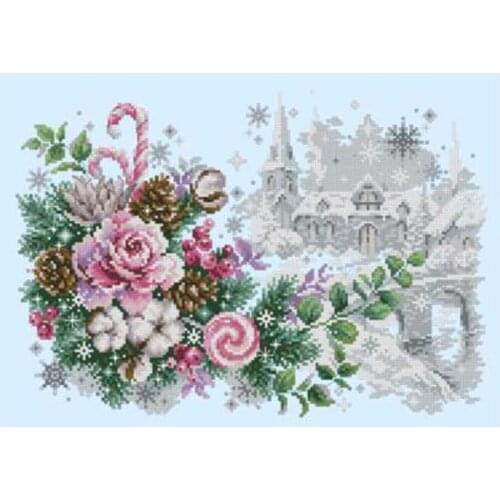 Christmas celebration patterns Counted Cross Stitch 11CT 14CT DIY Cross Stitch Kits Embroidery Needlework Sets home decor