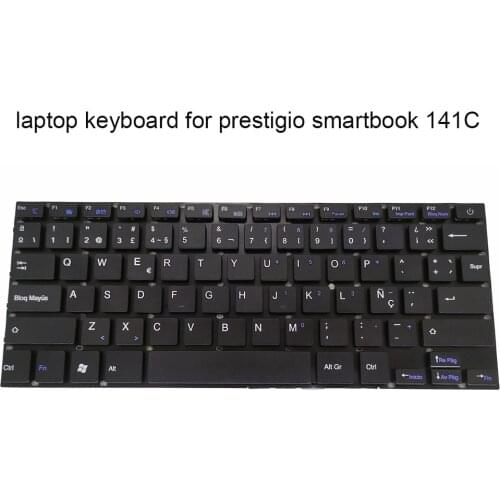 Replacement keyboards for Prestigio Smartbook 141C SP Spanish ES TR Turkey black without frame laptop keyboard blue key hot sale