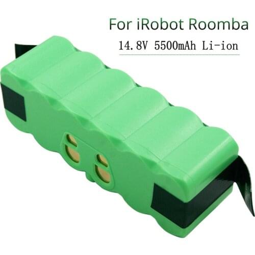Rechargeable Replacement Battery 14.8V 5500mAh Li-ion for iRobot Roomba Vacuum Cleaner 500 550 580 600 650 700 780 880 800 980