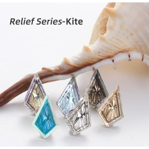 8x13mm Arrow Shape Flatback Rhinestones Carving Bottom Nail Accessories Korean Style Ladies Nail Decoration Strass Glue On Stone