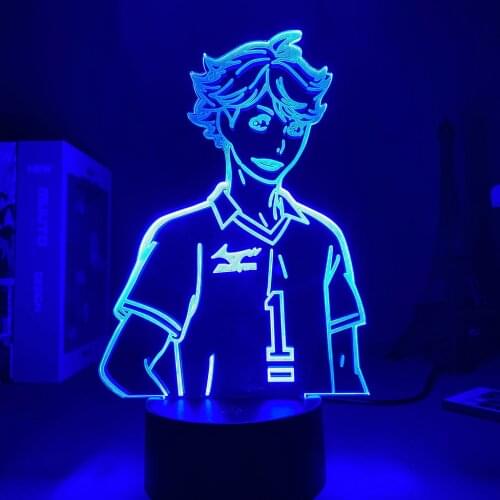 Led Panel Lights Anime Figure Haikyuu 3D Lamp Valentines Day Gift Holiday Lighting Decoration Bedroom Nightlight Child
