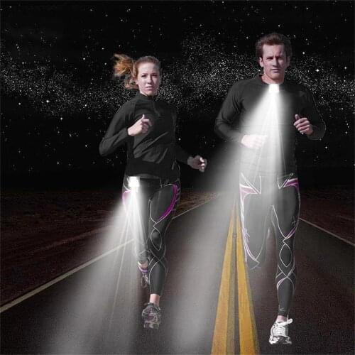 LED Safety Lights Running Lights Clip on Collar USB Rechargeable Collar Light Hands Free for Running Camping 4 Lighting Modes