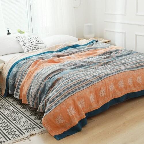 Japanese-style Five-layer Cotton Towel Quilt Single Double Gauze Quilt Blanket Dormitory Sheets Bed Sofa Plane Travel Bedspread