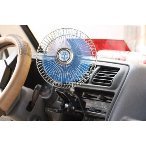 High Quality Car fans Electronics Automotive 12V Portable Vehicle Gale Oscillating Slim Radiator Cooling fans Free Shipping