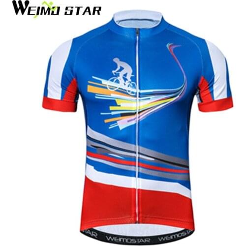 WEIMOSTAR Team Pro Polyester Summer MTB Cycling Jersey Bike Clothing Breathable Bicycle Clothing Maillot Ropa Ciclismo