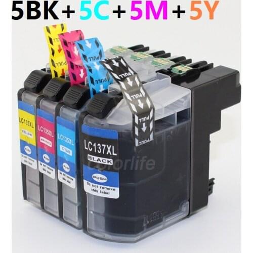 XIMO ON SALE,LC137XL-BK+LC135XL-C/M/Y Ink Set for DCP-J4110DW/MFC-J4410DW/J4510DW/J4710DW