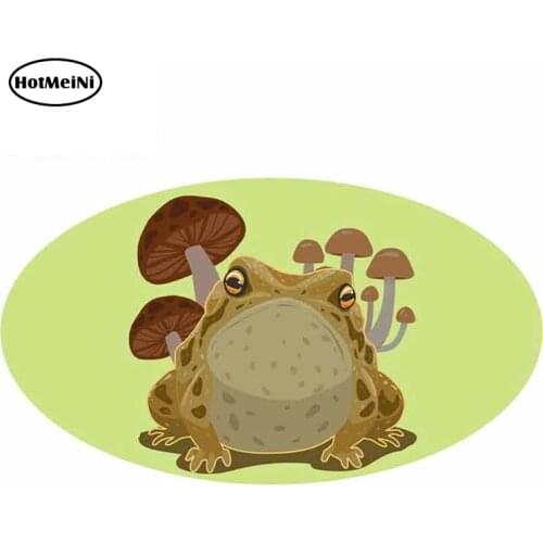 HotMeiNi 13cm x 7.6cm for Toad Sitting In Front of Mushrooms Funny Car Stickers Car Accessories Waterproof 3D Decals