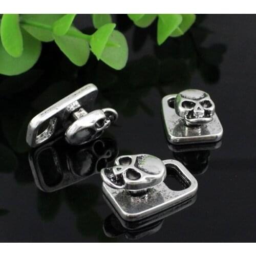 20sets/lot Antique Silver Fold Over Lobster Clasp For Necklace Bracelet DIY Jewelry Accessory Parts 21x15mm Hole:10x6mm K04347