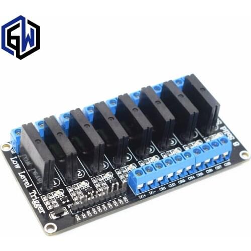 1pcs TENSTAR ROBOT 8 Channel 5V DC Relay Module Solid State LowLevel SSR AVR DSP 2A 240V