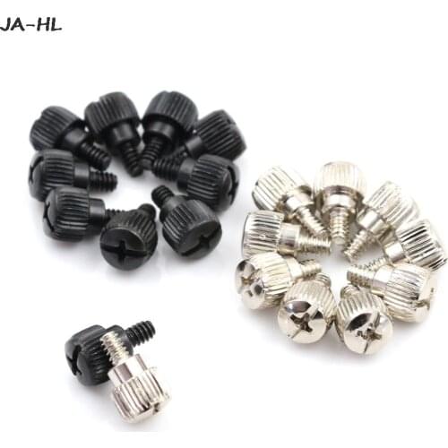 10pcs M3.5 6 #-32 Computer Case Screws Black Or Nickel Computer Case Screws Adjustment Screws Hand Tighten Thumb Screws
