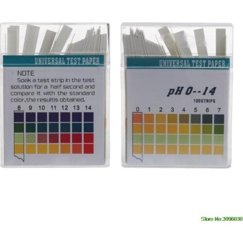 100 Strips 0-14 PH Alkaline Acid Indicator Paper Water Saliva Litmus Testing Kit