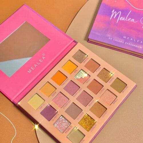 20 Colors Matte Pearlescent Eyeshadow Palette Shimmer Luminous Comestic Highlighter Brighten Eyes Makeup Waterproof Long-lasting