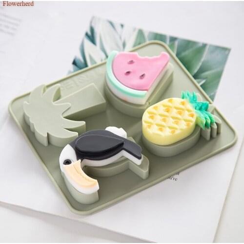 3d Silicone Mold Fruit Series Fondant Cake Mold DIY Chocolate Biscuit Mold Cookie Stencil Handemade Soap Mold Cake Decors