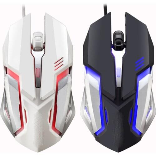 4Color Light Gaming Mouse Wred USB Metal Bottom M-02 4D Metal USB Wired Gaming Mouse 2 Gear 1200/1600 DPI for PC Laptop Mouse