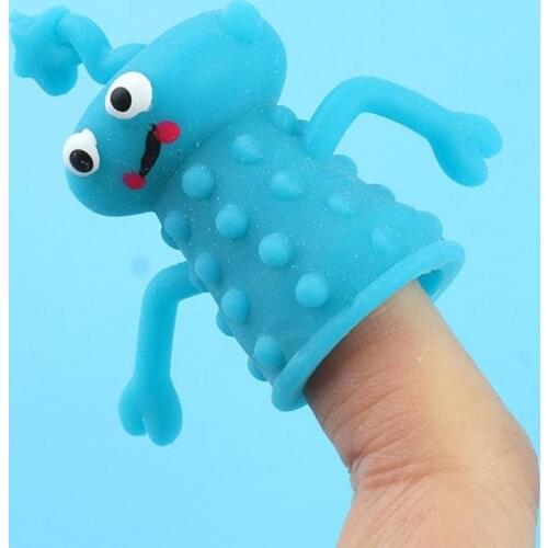 5 Pcs Hand Puppet Breathable Variety Shape TPR Storytelling Cartoon Finger Puppet for Gathering Interactive