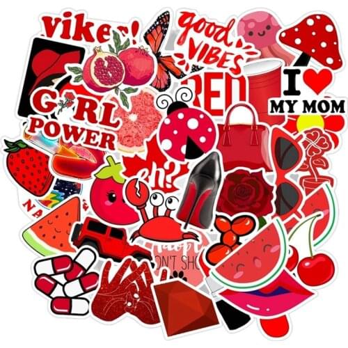50PCS Stickers for Children Vsco Girl Anime Sticker On Laptop Waterproof Kids Stickers Pack Skateboard Luggage Graffiti Stickers