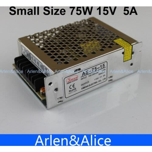 75W 15V 5A Small Volume Single Output Switching power supply for LED Strip light