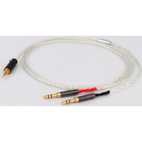 8 Cores 7N OCC Silver Plated Sundara Aventho focal elegia t1 t5p D7200 MDR-Z7 2.5/3.5/4.4mm Balance Headphone Cables