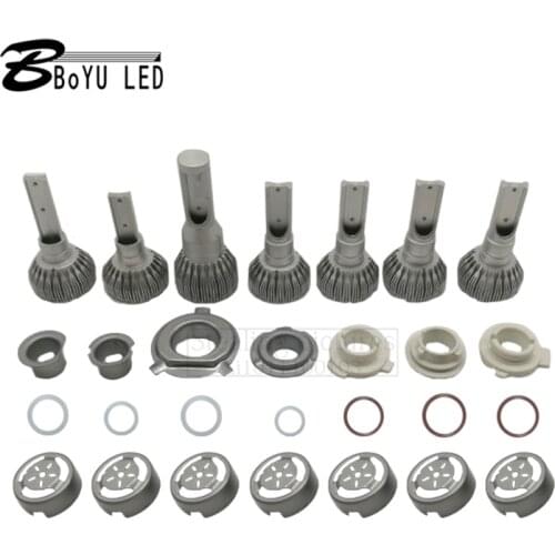Car LED headlight aluminum parts C6 external heat dissipation aluminum parts 9005h4h7h11 matching parts buckle