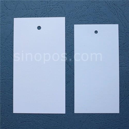 Large PVC Outdoor Tags White Blank, waterproof shipping tag ticket card luggage garment packaging label vinyl price hang tags
