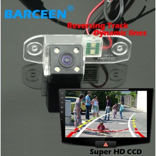 Ccd image Transparent white appearance special car parking camera with led lights suitable for VOLVO S80L /S80/S40L/S40