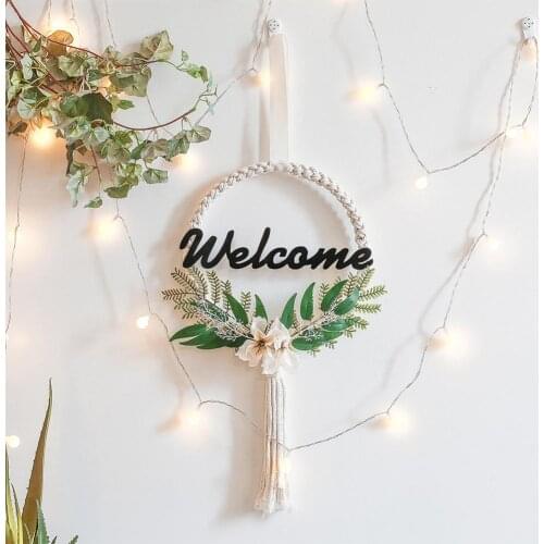Plant Garland Door Decorative Pendant Welcome Sign Ornament Household Decoration