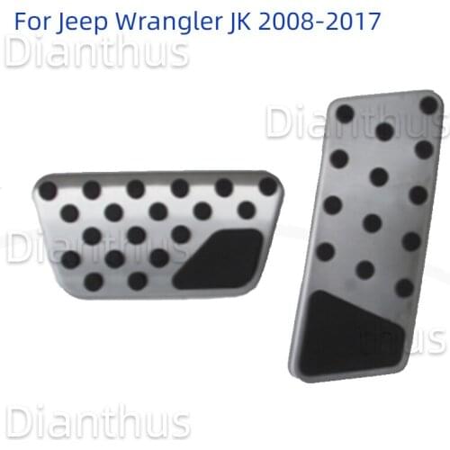 For Jeep Wrangler JK 2008-2017 Car Accelerator Gas Brake Foot Pedal Cover Pad AT Pedals 2016 2015 2014 2013 2012 2011 2010 2009