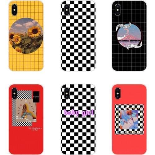 For Xiaomi Redmi Note 3 4 5 6 7 8 Pro Mi Max Mix 2 3 2S Pocophone F1 Black and white chess board Accessories Phone Shell Covers