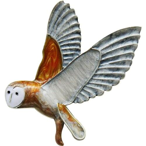Elegant Fashionable Decorative Vintage Brooch Pin Animal Soaring Owl Bird