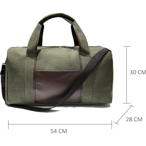 Canvas simple travel bag handbag strong and durable shoulder bag messenger carrying storage bag men and women