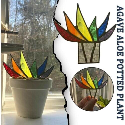 Mini fake plant artificial agave plant decoration holiday party garden terrace plant decoration for Home agave plant