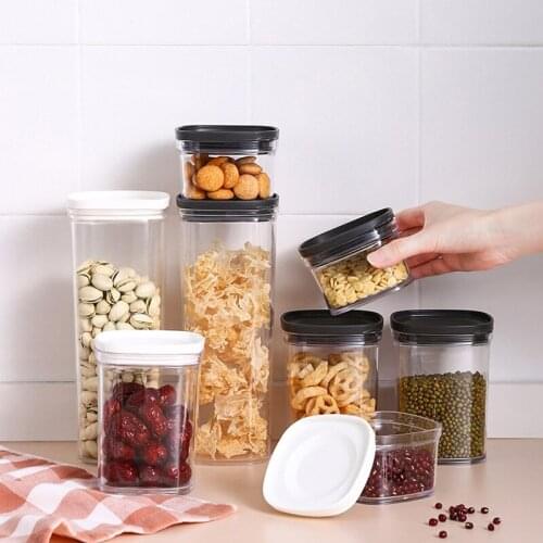 Storage Tank Food Container Bamboo Covered High Borosilicate Food Sealed Glass Tank Kitchen Miscellaneous Grain Organizer