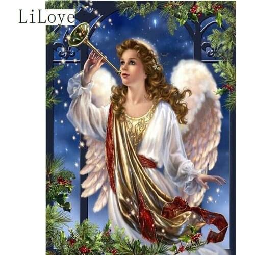 LI LOYE Diamond Embroidery Christmas DIY Diamond Painting angel Pictures Paintings Rhinestone Diamond Cross-stitch Decor FZ382
