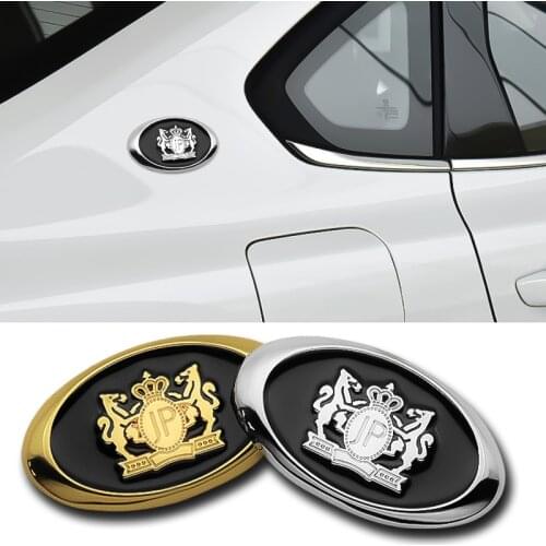 1pcs 3D JP Metal Car Stickers Rear Tailgate Emblem Badge Decals For BMW Audi Ford Mazda Nissan Toyota Chevrolet KIA Accessories