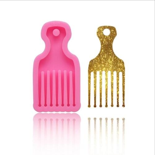 Transparent Silicone Mould Dried Flower Resin Decorative Craft DIY comb keychain Pendant Mold epoxy resin molds for jewelry