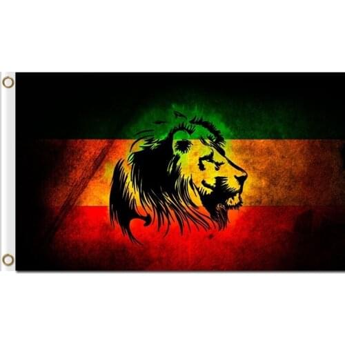Rastafarian King Lion Rasta Life reggae colors flags 90x150cm