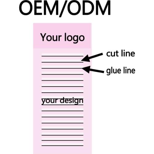 OEM/ODM Private Logo Eyelash Extensions Personal Eyelashes Oersonal Logo Name Eyelash Random Size Customize Eyelash