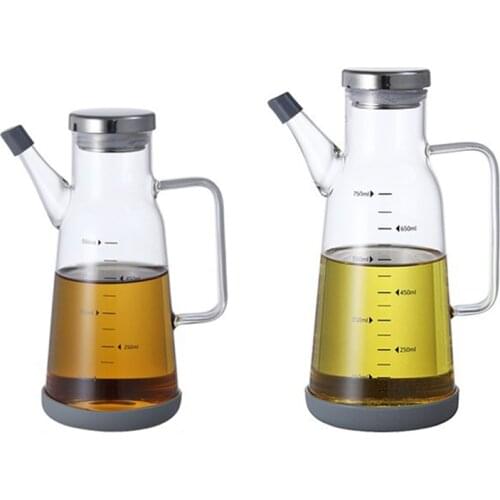 Olive Oil Dispenser Measurements Vinegar Bottles Cooking Oil Can Glass Bottle Leak-Proof BBQ Kitchen Supplies