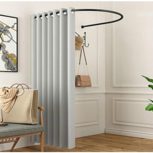 U-shaped fitting bar curtain shop clothing store fitting room curtain Dressing room shelves for bedroom