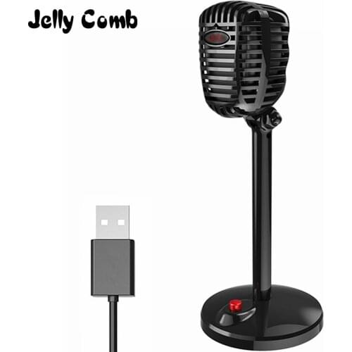 Jelly Comb USB Condenser Microphone for Computer Profession Recording MIC for Youtube Skype Meeting 360° Sound Pickup Microphone
