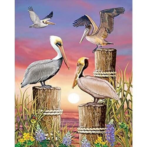 Animal Acrylic Paint By Numbers Set Oil Painting For Adults DIY Kits Canvas Frame Picture Drawing Coloring By Numbers Decor Art