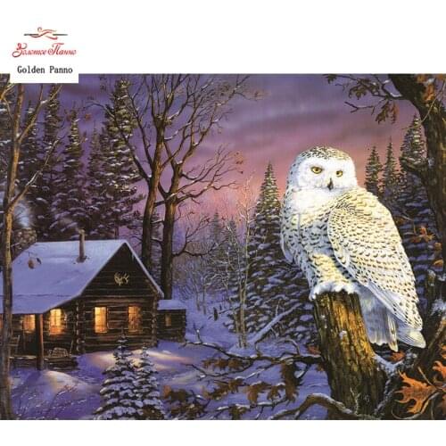 GOLDEN PANNO Diamond Painting Full Square 5D Diy Daimond Embroidery Diamant Mosaic Sale Displasy Broderie Diamant Owl 01