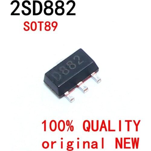 10-20PCS D882 SOT89 2SD882 SOT-89 30V/3A/30W 882 SOT SMD new and original IC Chipset