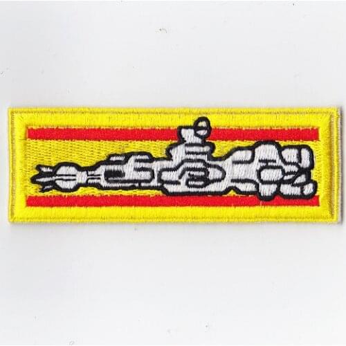 100%Embroidery Gundam The battleship sunk Badge Military Tactical Morale Embroidery patch Badges B2475