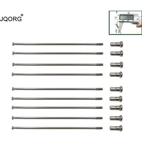 8 G Sliver Color Diameter 4.0 mm Straight Pull Motorcycle Spokes Match With 22 mm Longer Stainless Steel Material Nipples