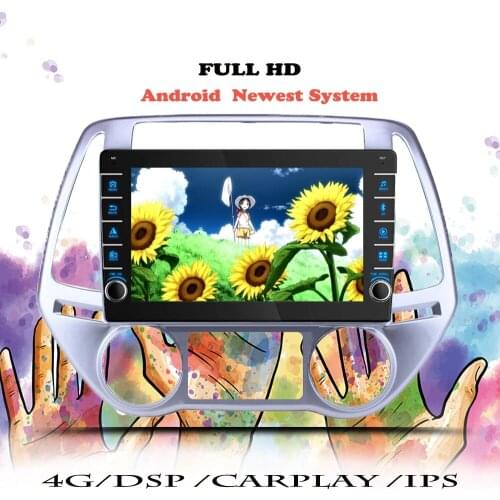 Car Radio DSP Android 10 For Hyundai I20 2010 2011 2012 2013 2014 Multimedia Video Player Navigation GPS 2 din DVD Tape Recorder