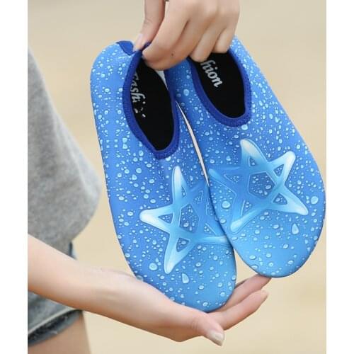 Aqua Water Shoes Outdoor Yoga Jogging Sneaker Women Beach Swimming Men Footwear For Fishing Shoes Diving Beach Wading Shoes Blue